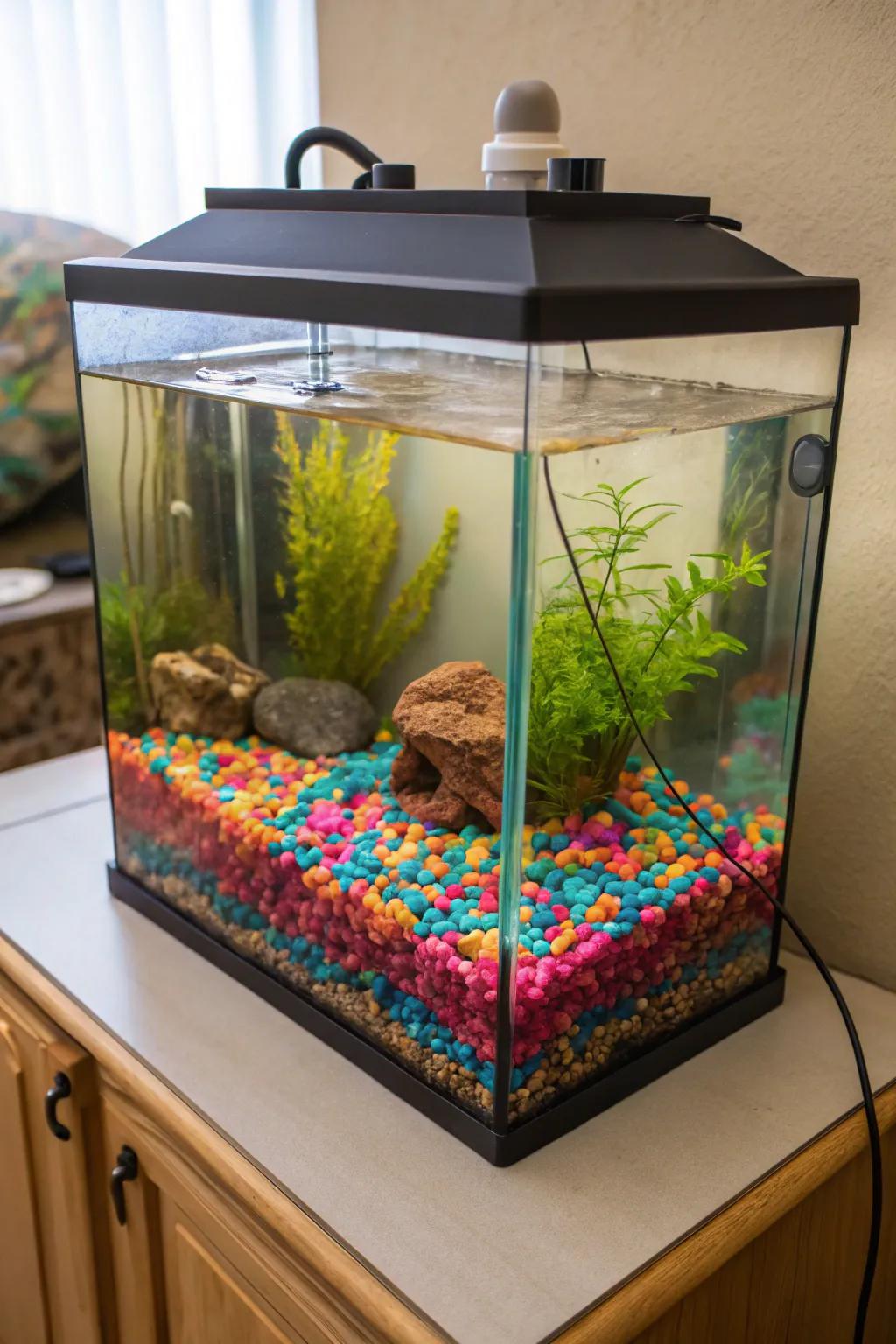 Distinctive bedding can completely transform your tank's appearance.