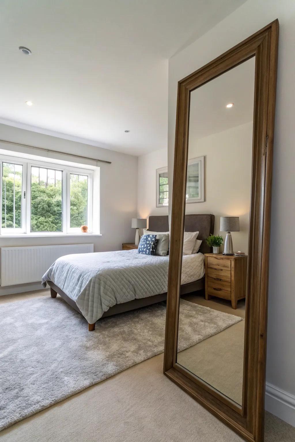 Reflectors contribute depth and light to confined areas.