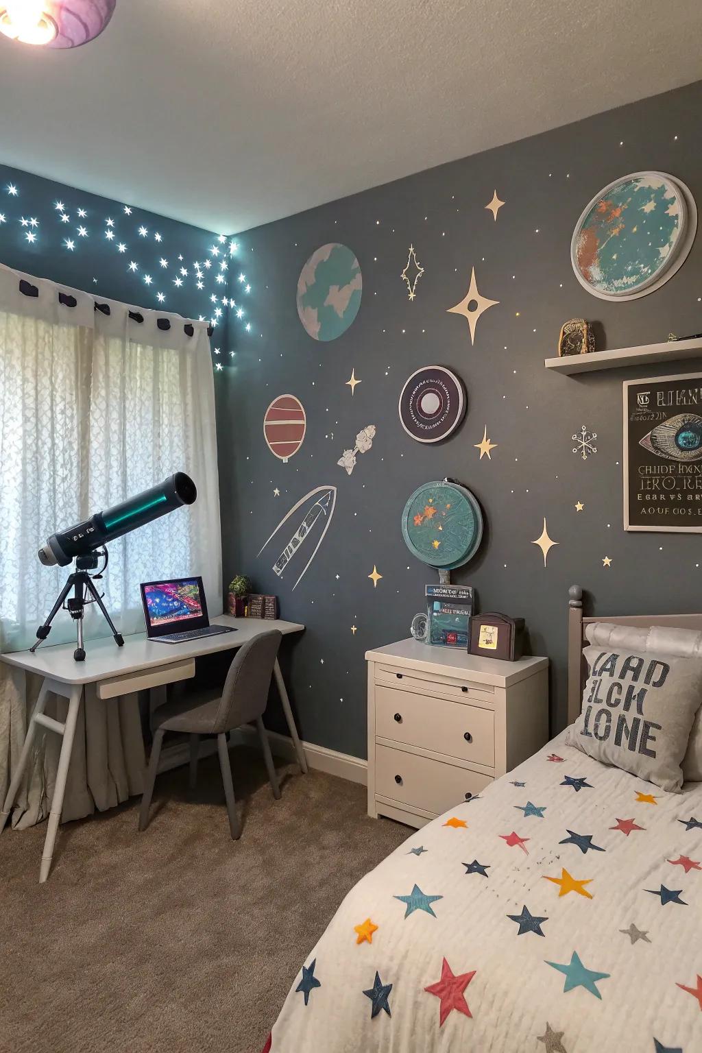 A concept personalizes her space, making it uniquely her own.