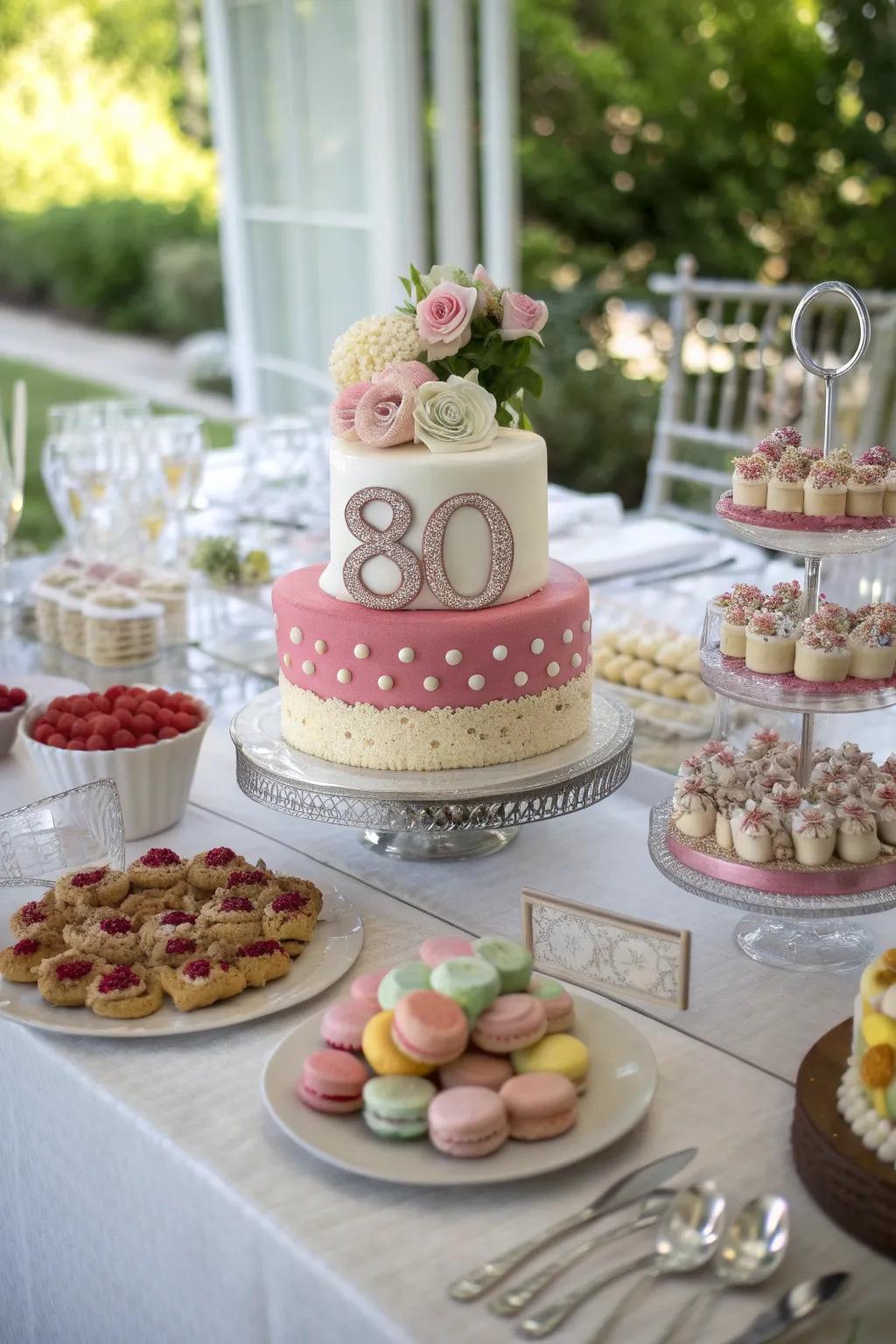 An exquisitely themed pastry and dessert table.