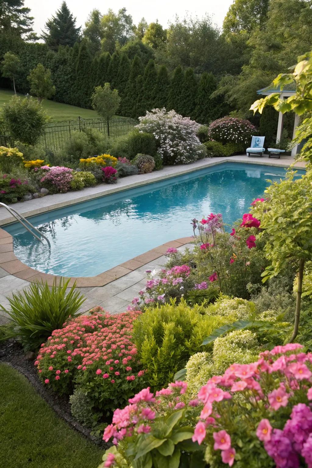Turn your pool space into a botanical dream with smart landscaping.