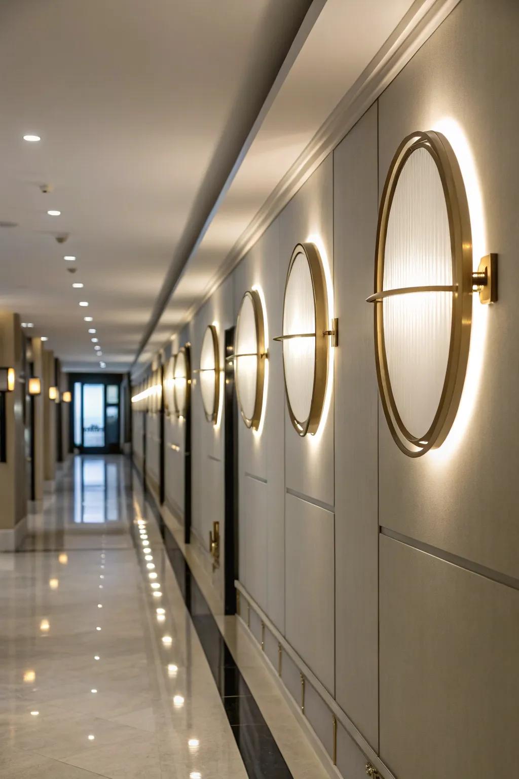 Round lights bring a modern style to any space.