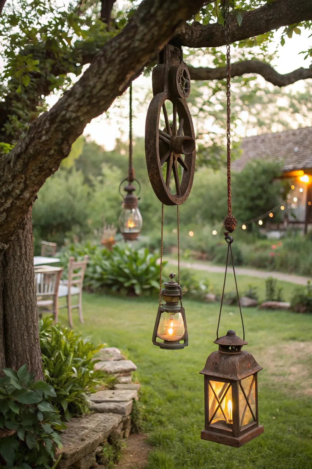 Fashion captivating garden illumination with antique lifters.