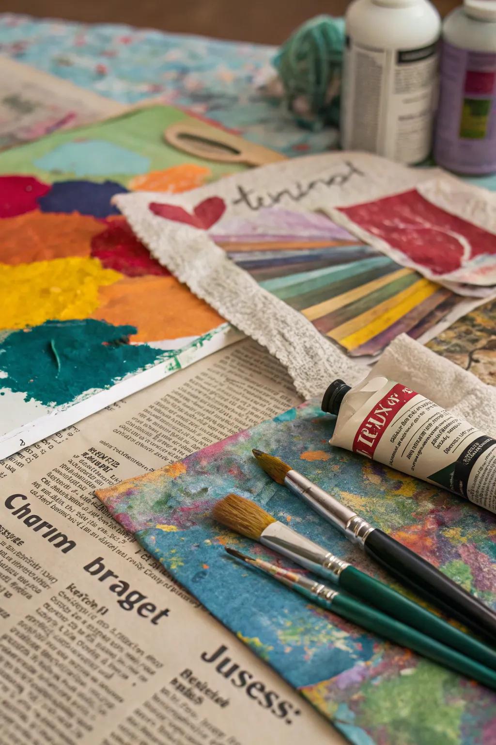 Delve into the varied charm of mixed media art backgrounds.