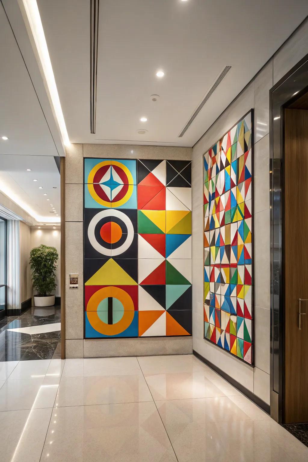 Achieve balance with geometric art.