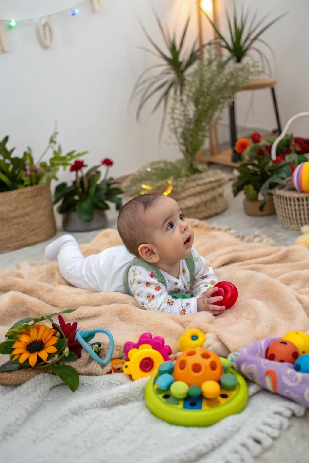 Supporting elements infuse character and merriment into monthly snapshots.