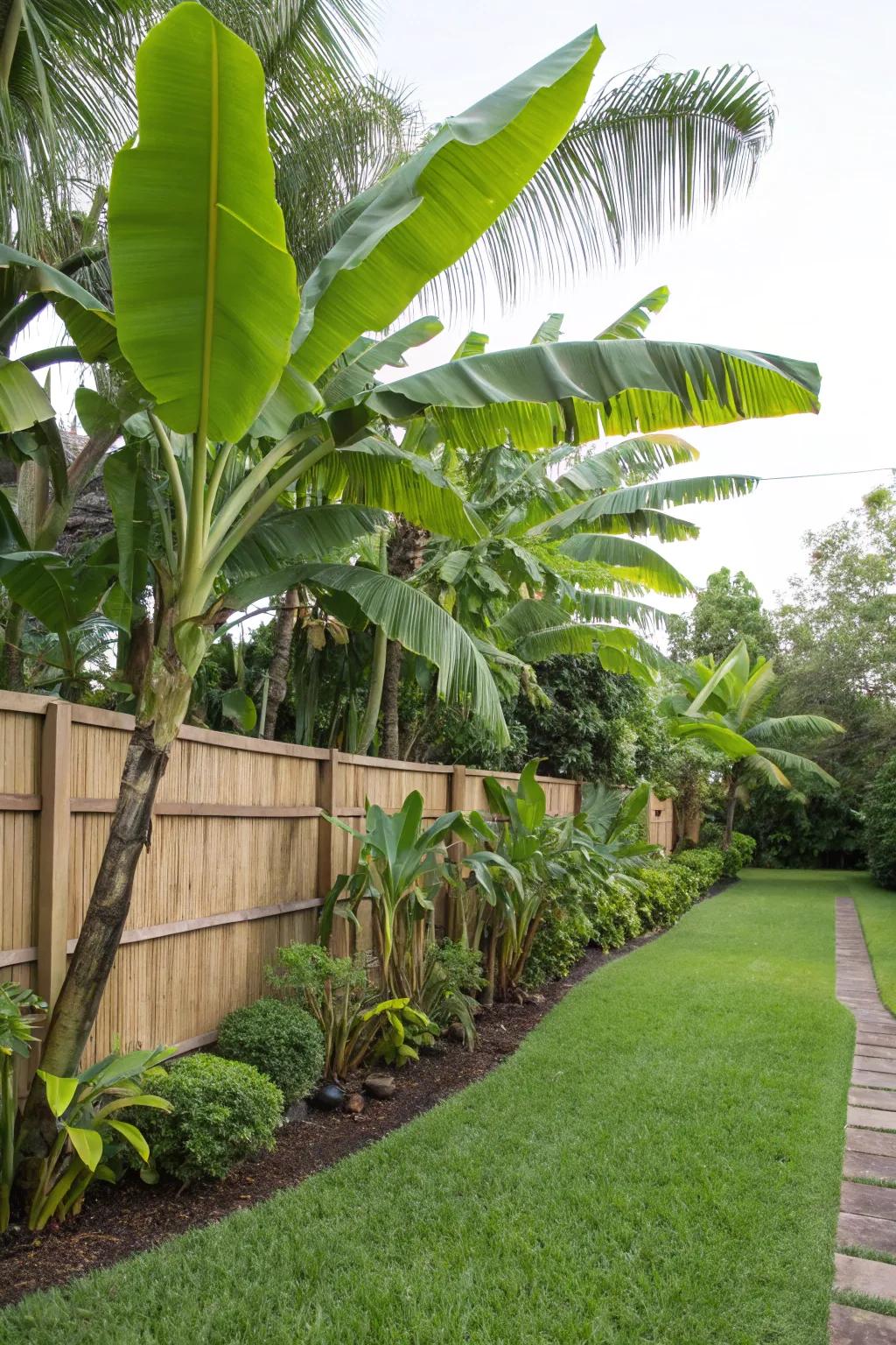 Frame your backyard with a border of exquisite banana trees.