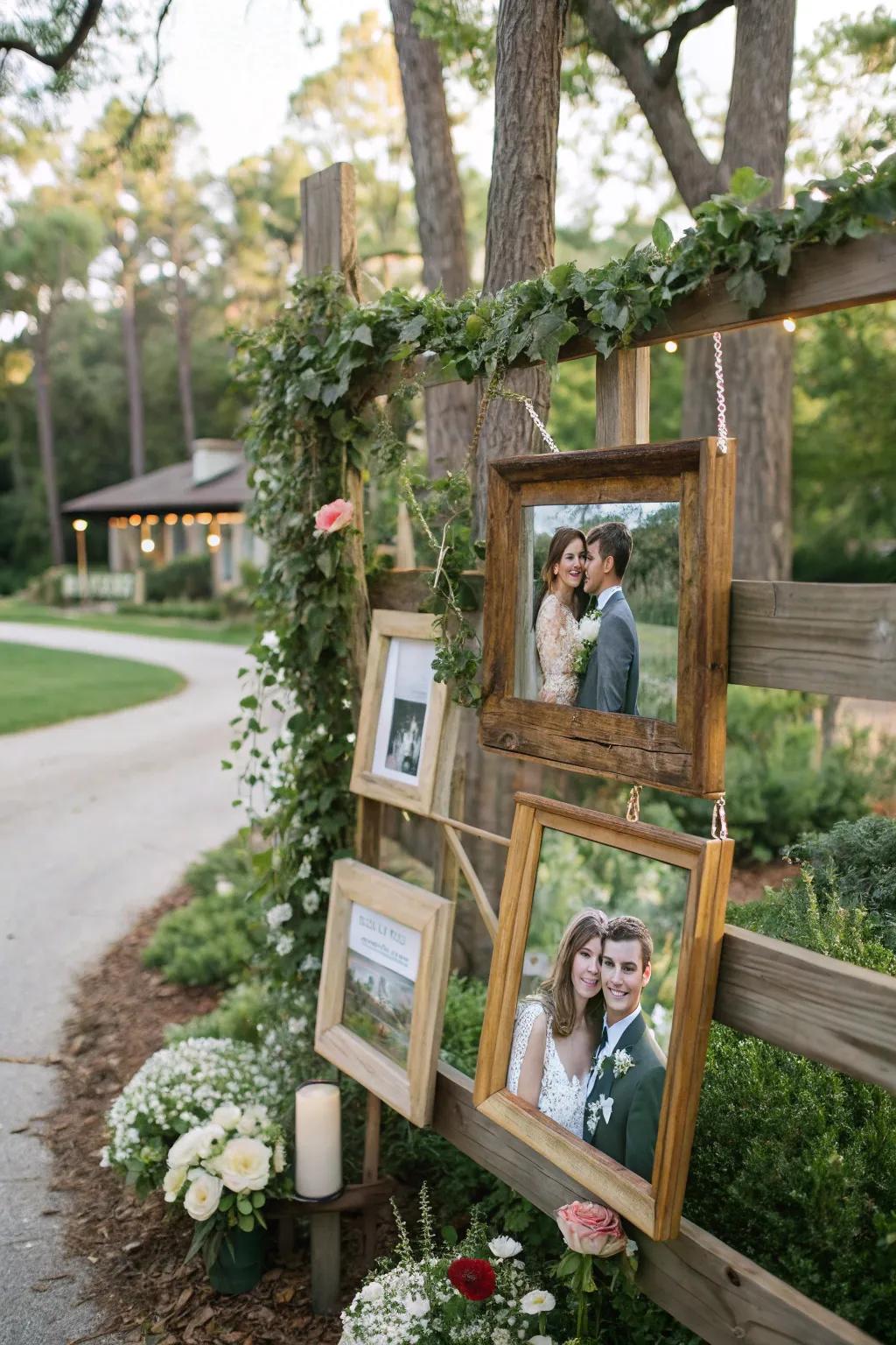 Picture exhibits capturing the couple's journey in a personal and creative style.