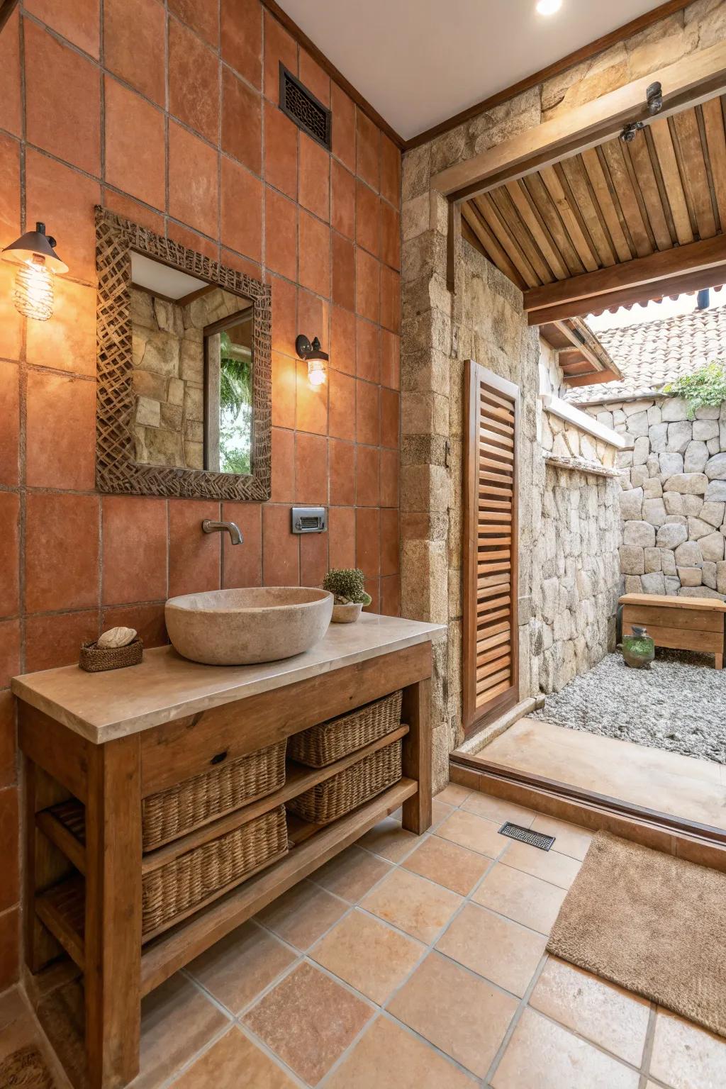 Grounded hues build a harmonious and natural atmosphere.