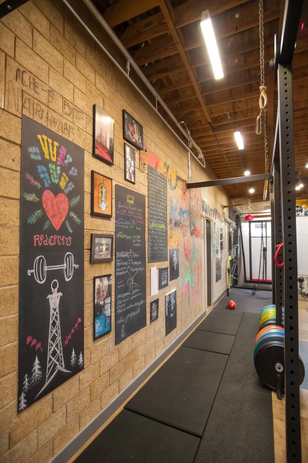 Make your gym personal with motivational touches.