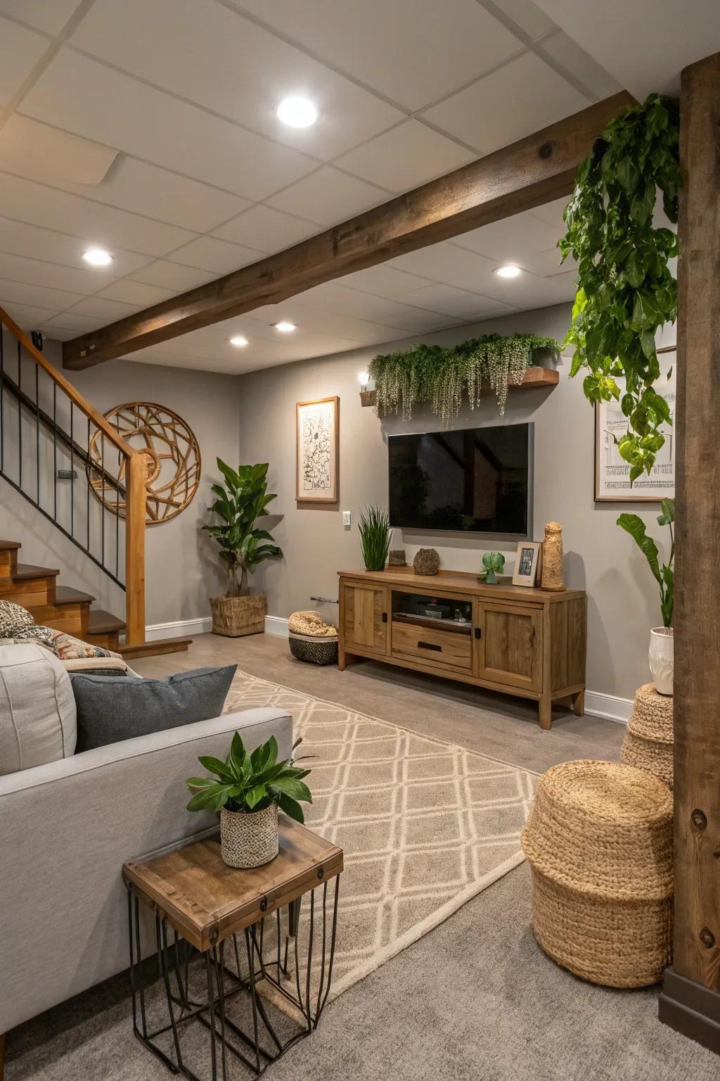 Stone walls offer a versatile backdrop for diverse design styles.