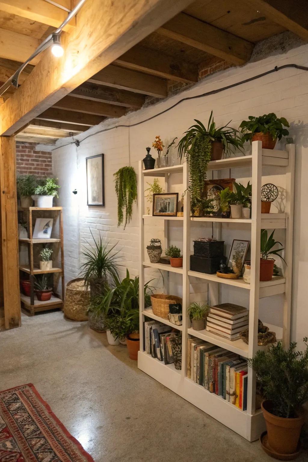 Corner shelves provide a clever approach to optimize every inch of space.