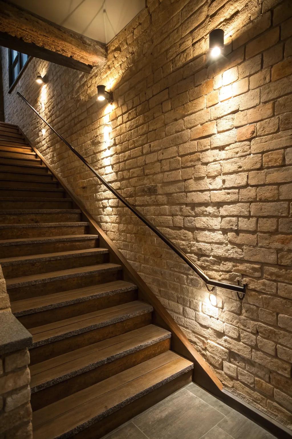 Highlight textures using strategic emphasizing illumination.