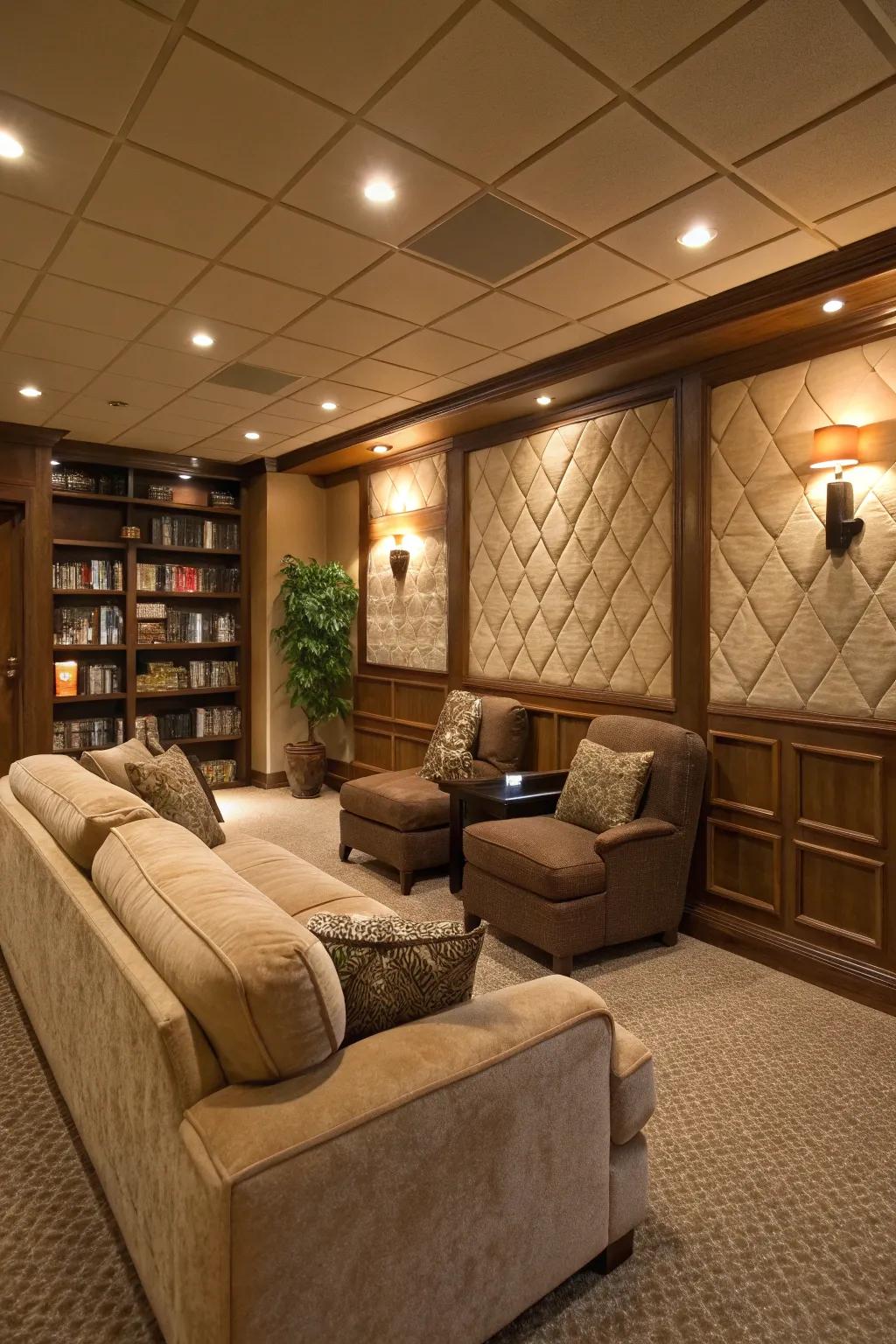 Comfort and snugness with inviting wall panels.