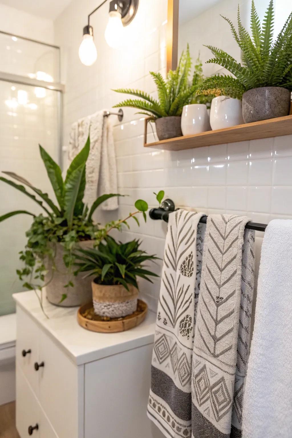 Unite ornamentation and functionality for an inviting lavatory.