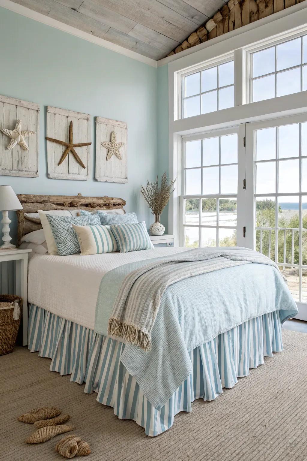 Patterned bed wraps can apply a lively accent to your bedroom design.