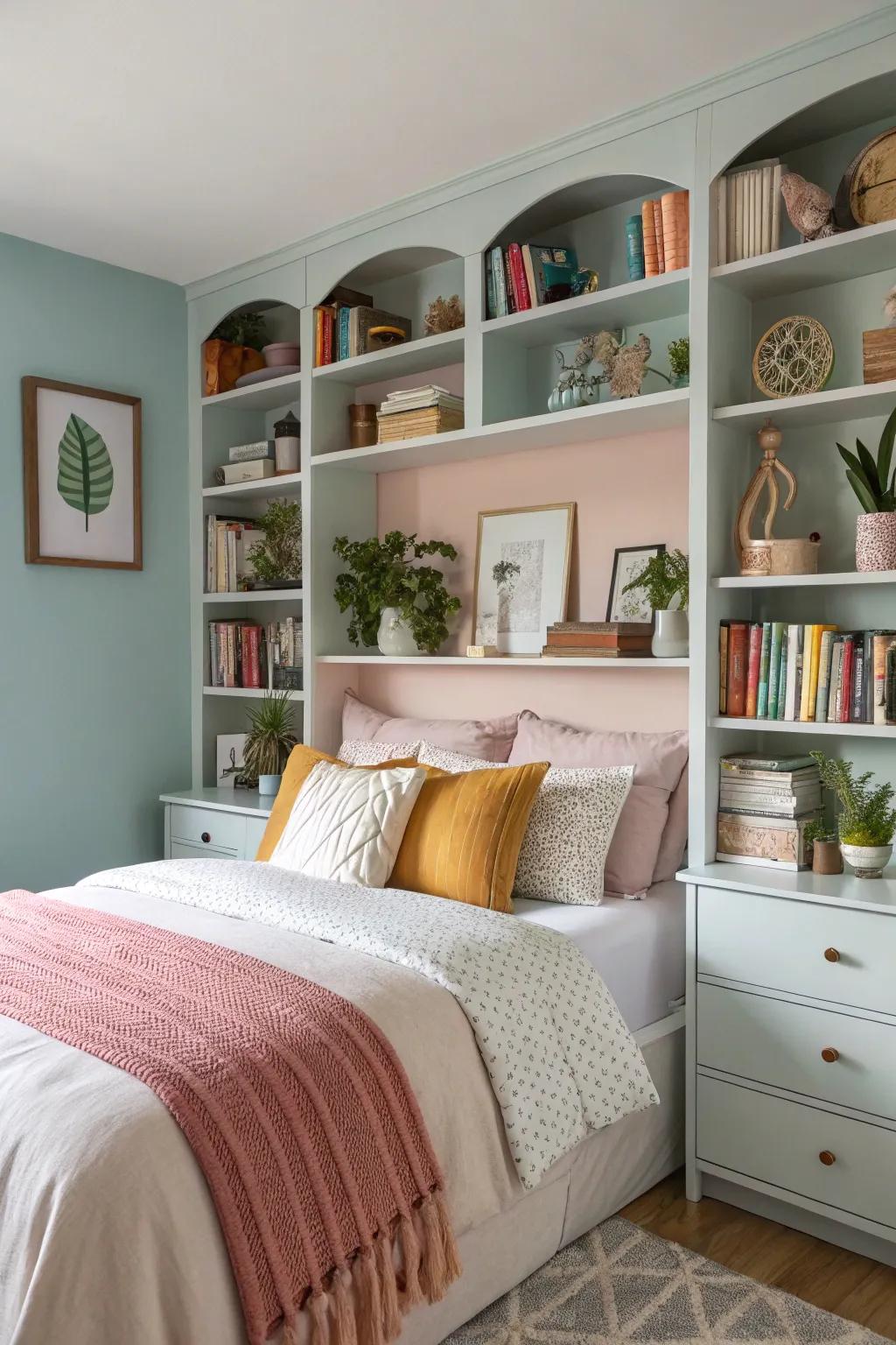 The thoughtful synchronization of colors enhances the visual allure of shelf displays.