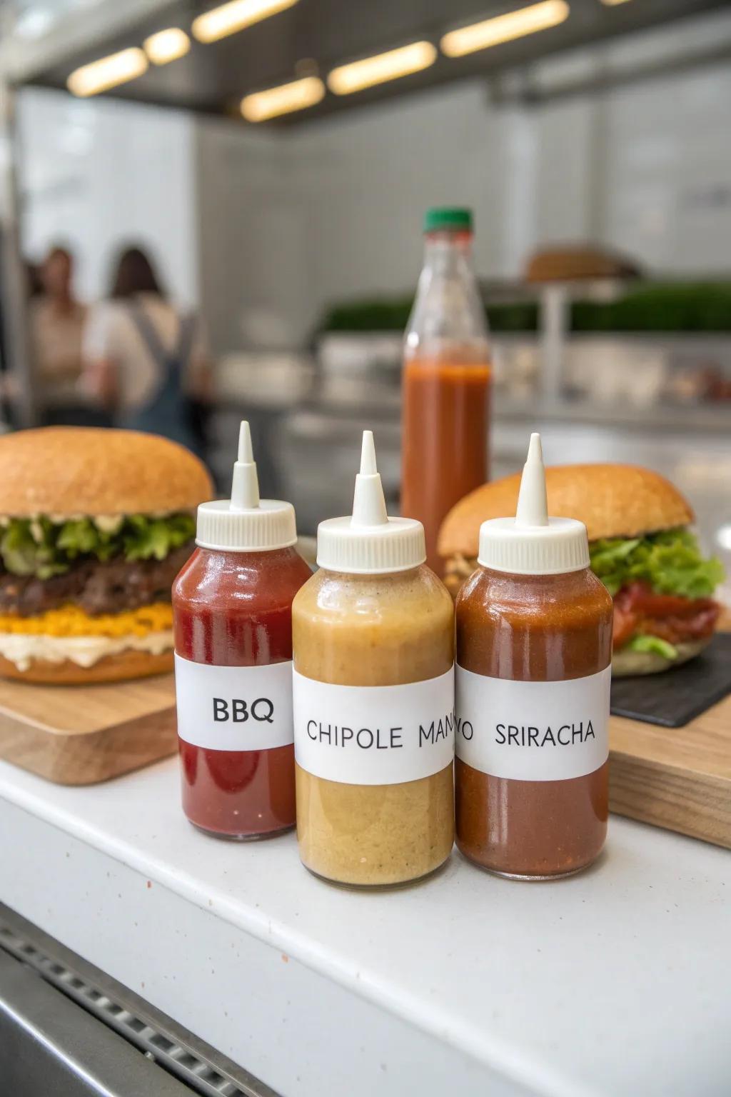 A spectrum of sauces to please every palate.