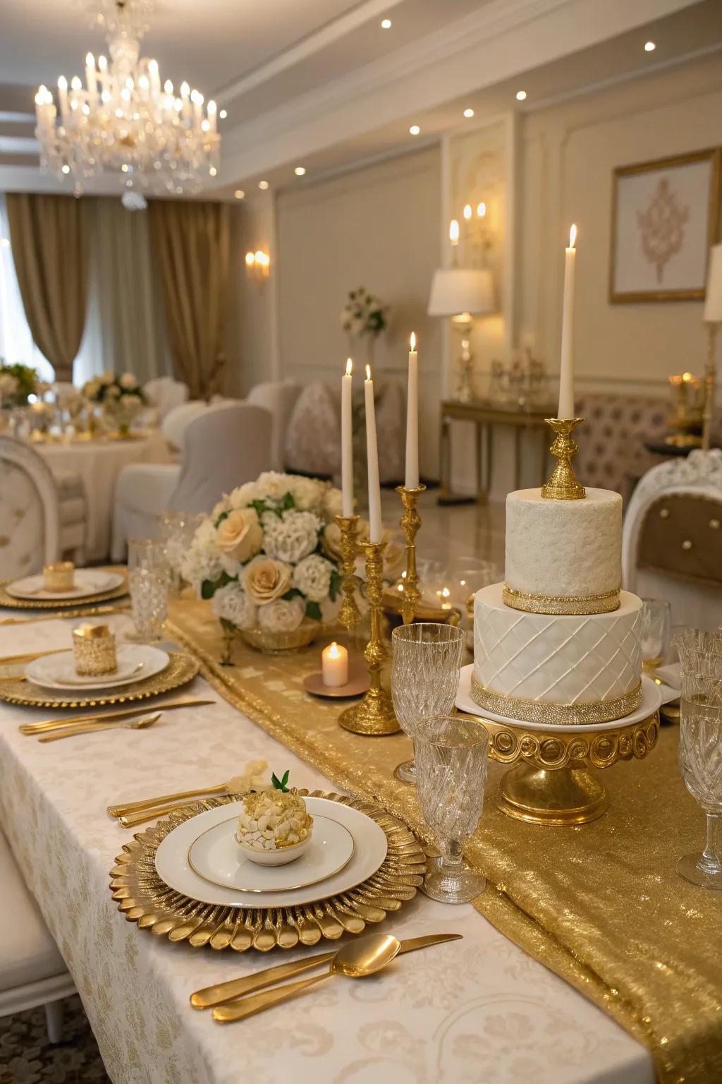 Aurum highlights introduce a dash of opulence to the birthday table.