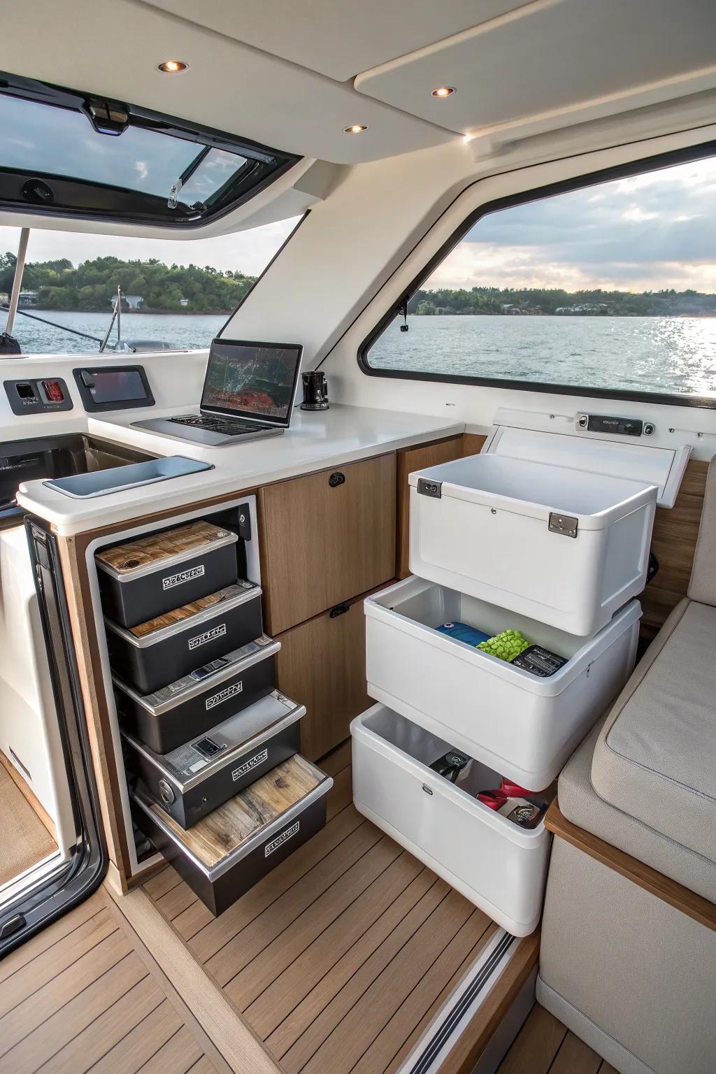 Ingenious storage techniques that maximize the use of limited space.
