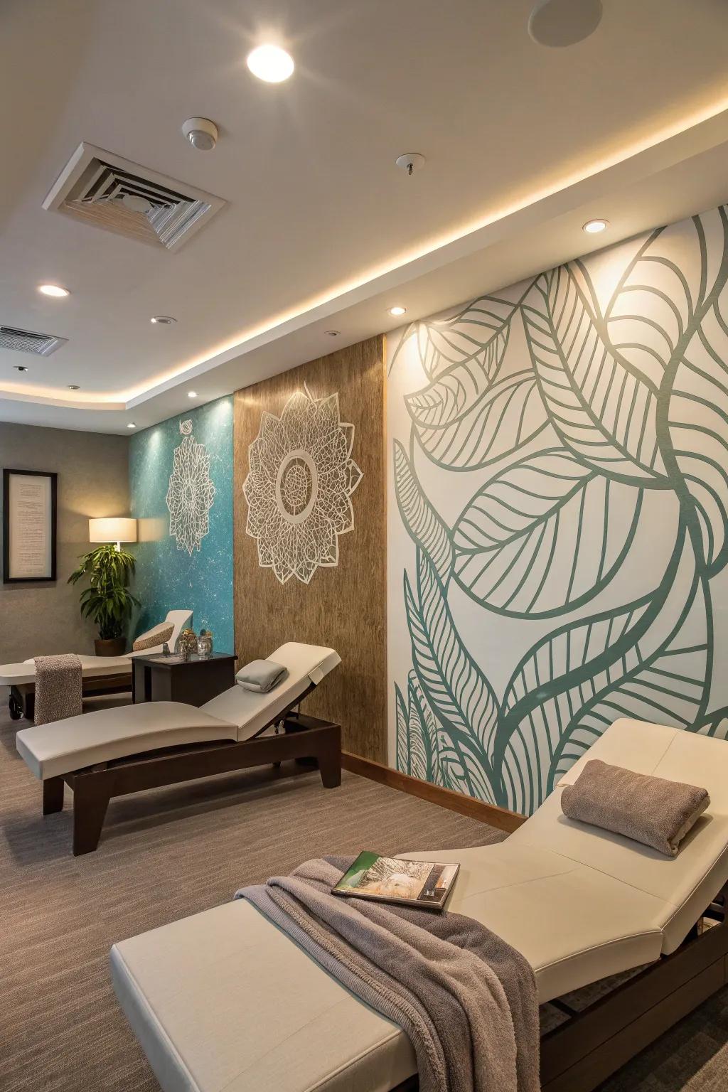 Artistic aesthetic touches introduce a personal mark to the zone.