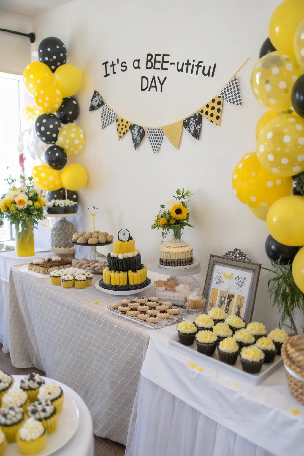 A bee baby shower filled with captivating decors and tasty treats