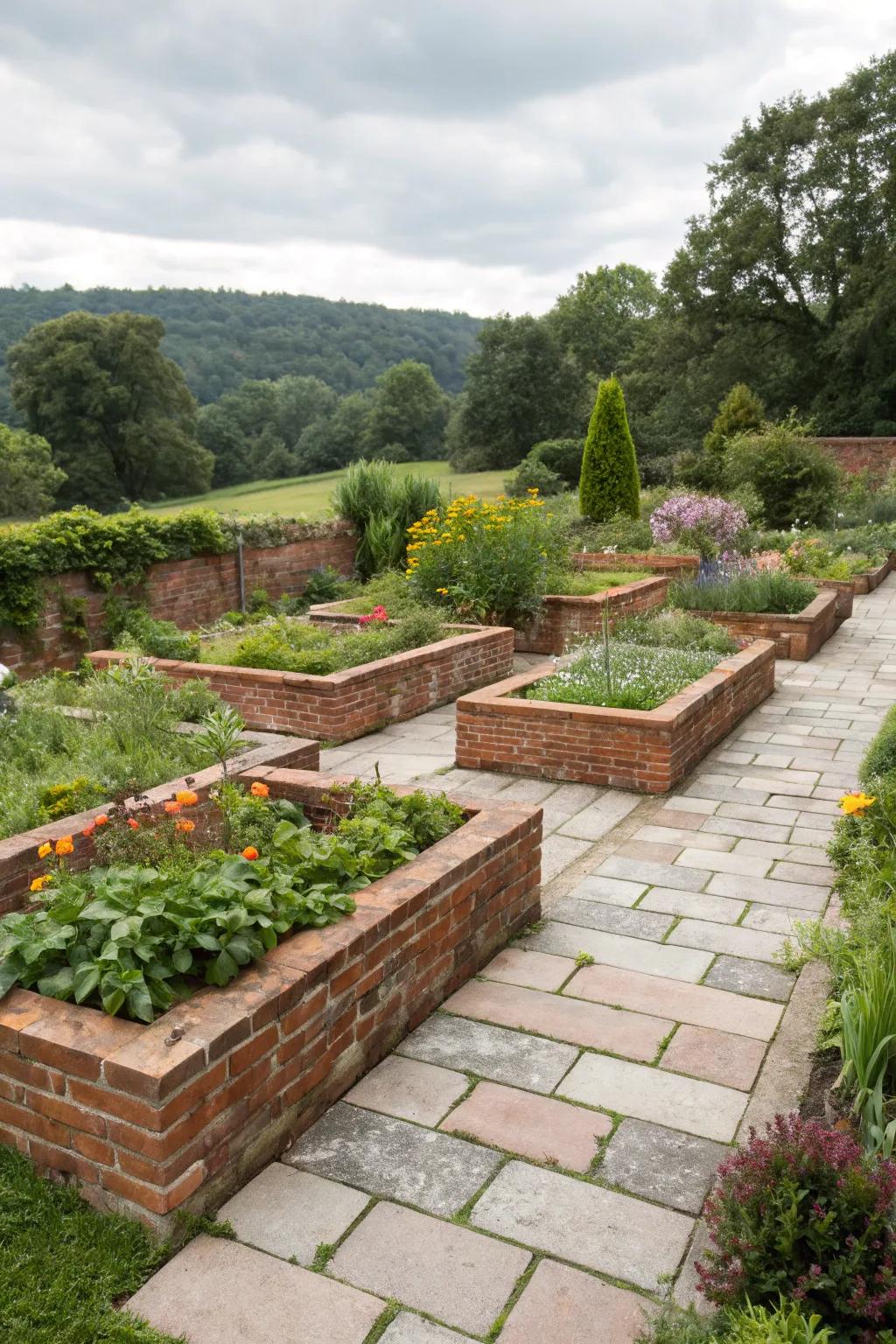 Refine your garden's practicality with interconnected walkways.