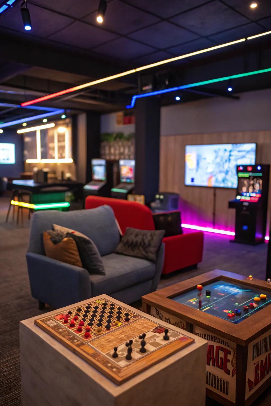 Intelligent illumination yields adaptable atmospheres in your game room.