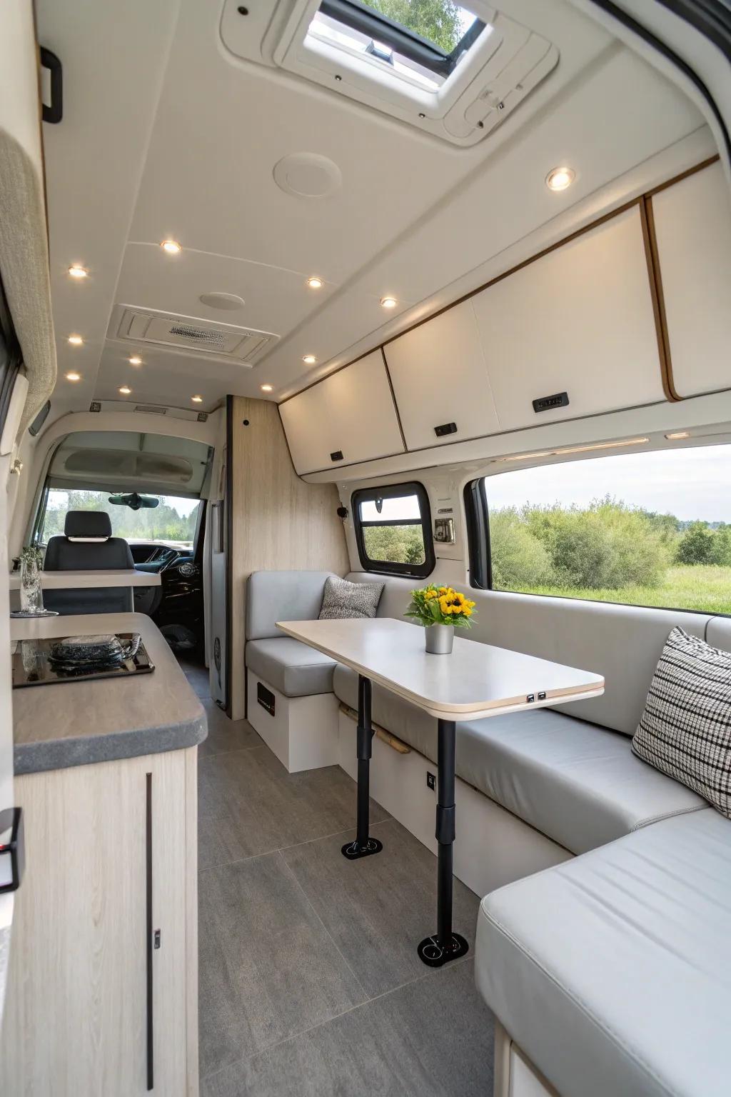 A simple design that maximizes area and peace.