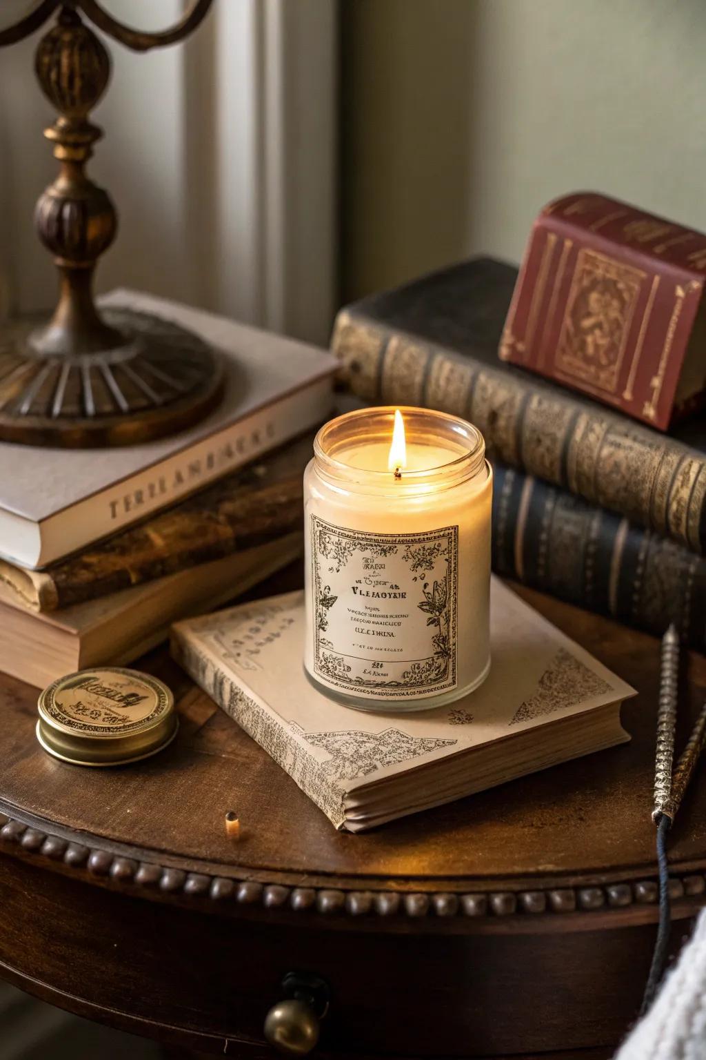 Past era candle stickers conveying everlasting allure to your setting.