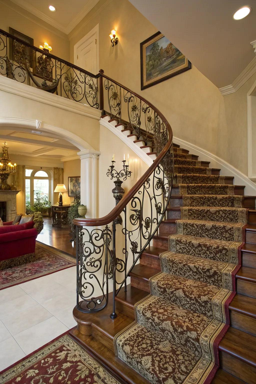 Railing designs that enhance your carpeting aesthetic.