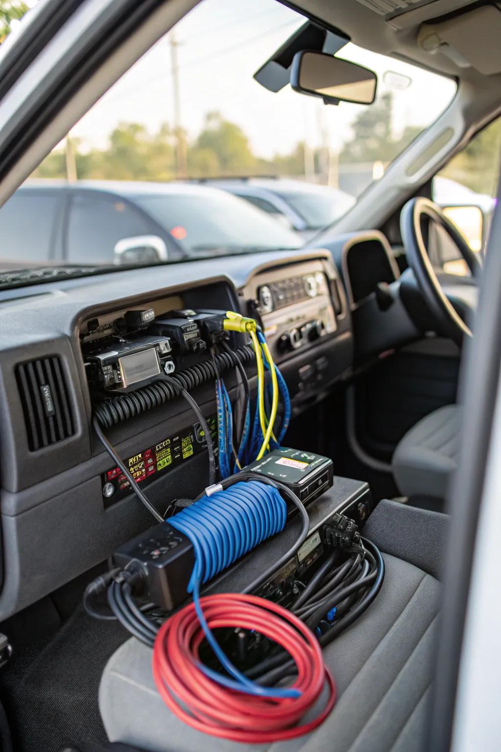 Keep your wiring organized and accessible for a neat appearance.