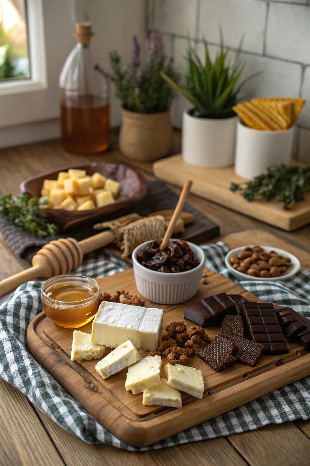 Sweet meets savory on this delightful platter.