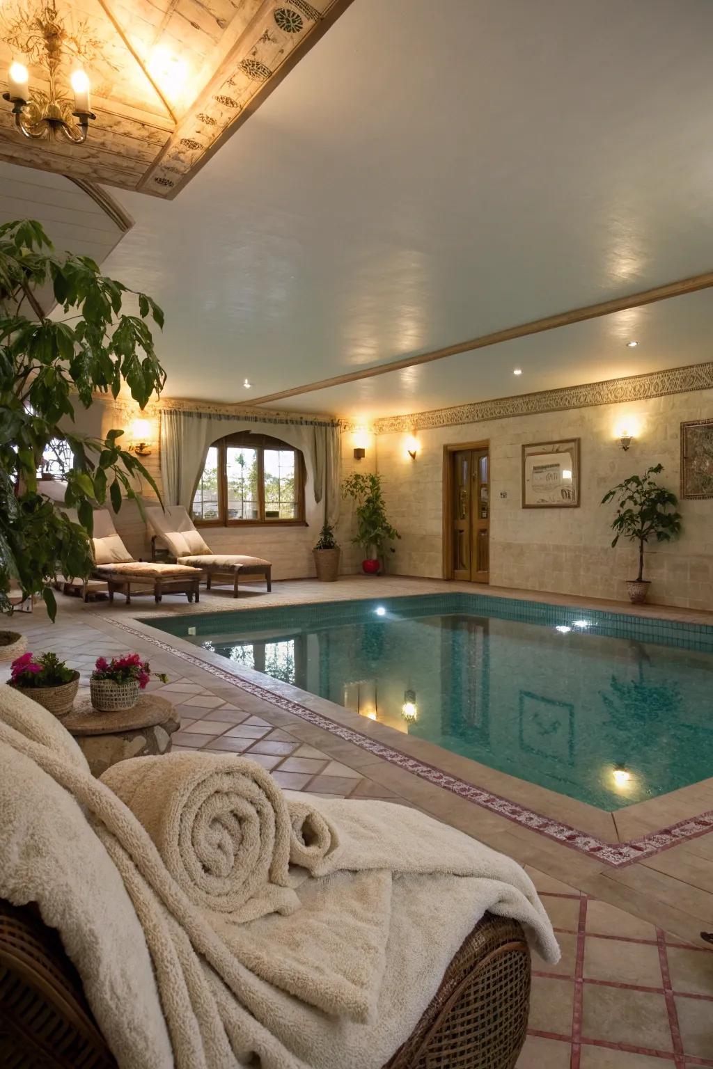 Turn your pool area into a warm, welcoming retreat.