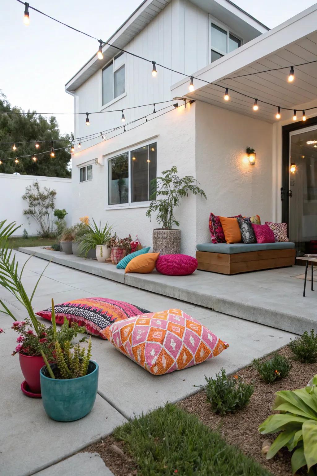 Concrete slabs offering a modern, customizable foundation.