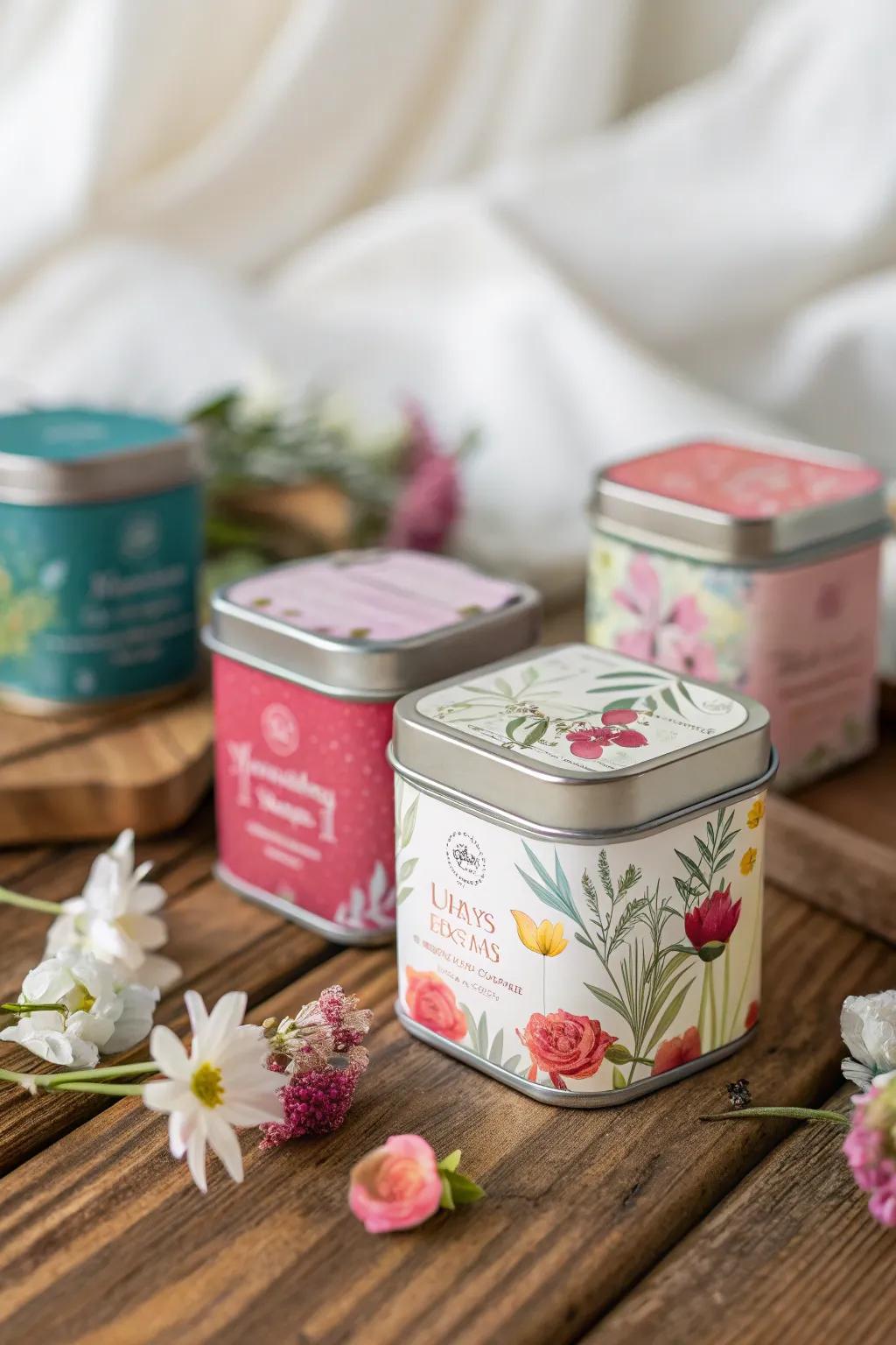 Unique tea blends bring warmth and flavor to your wedding favors.