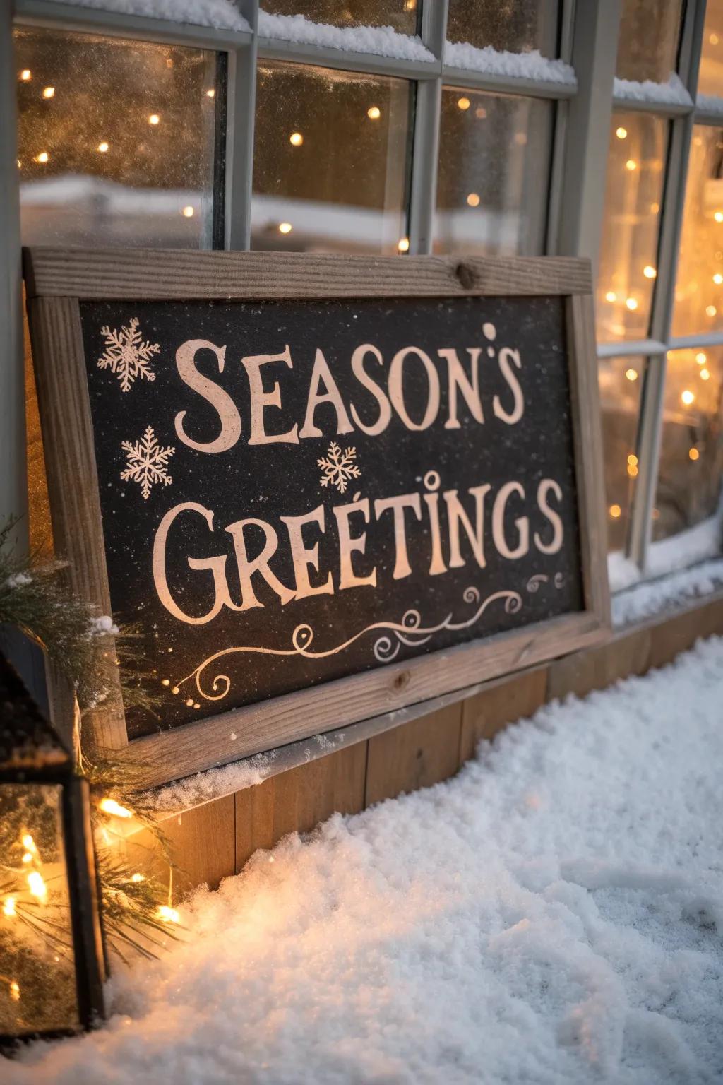 Append a hint of sentimentality with timeless-esque notices.