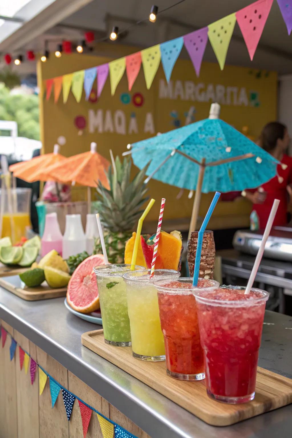 Present unique margaritas with a playful twist.