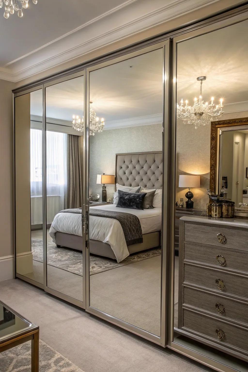 Reflective boards add both style and functionality to doors.