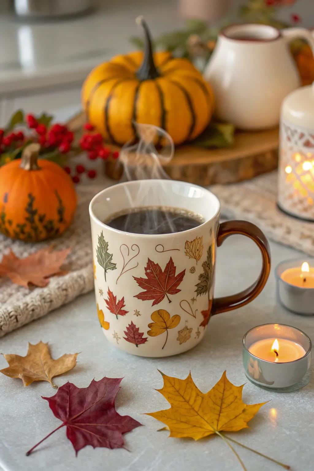 Record the feel of every season using magnificently themed coffee cups.