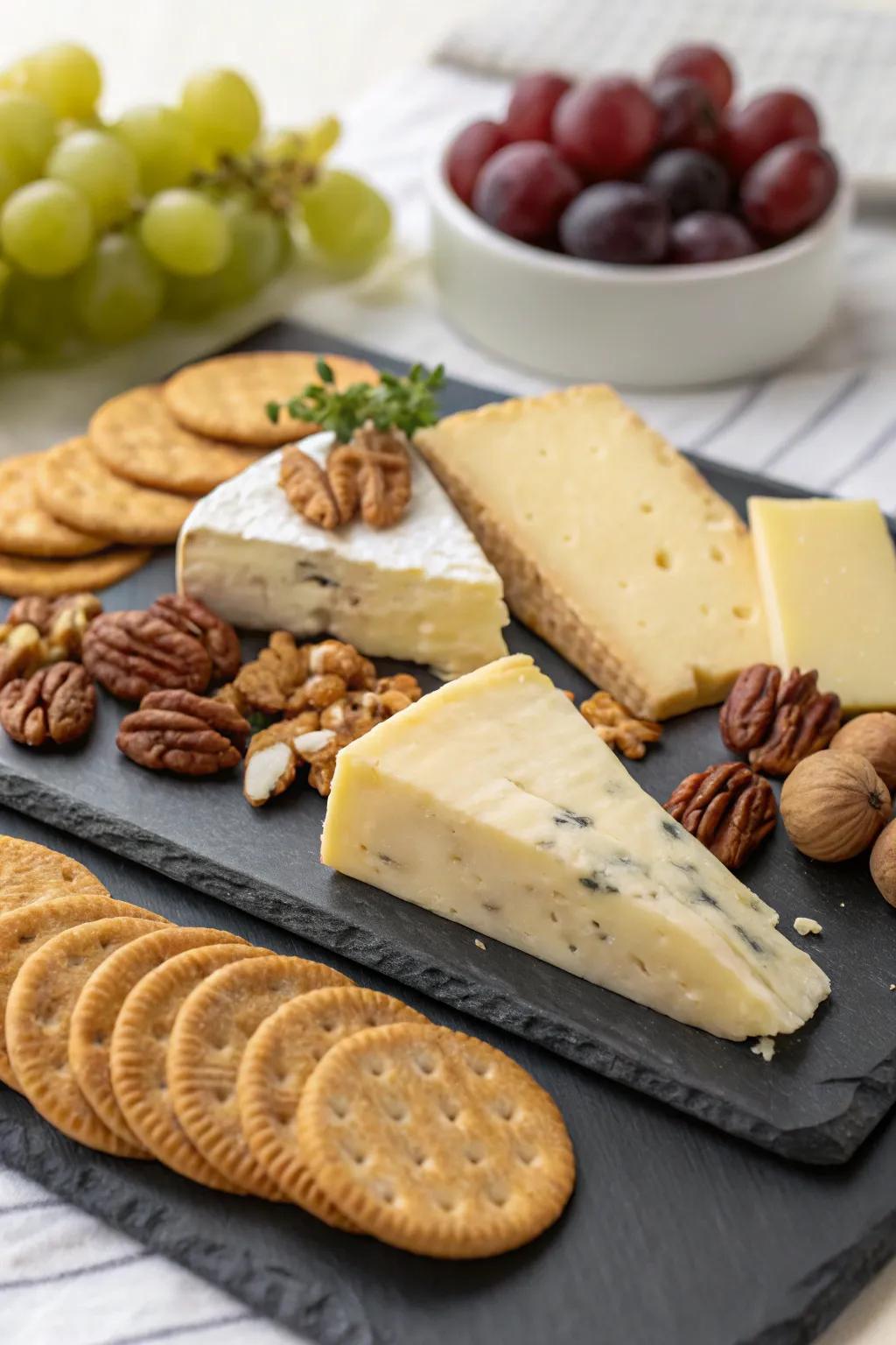 Indulge in a cheese lover's dream with this wonderful cold plate.