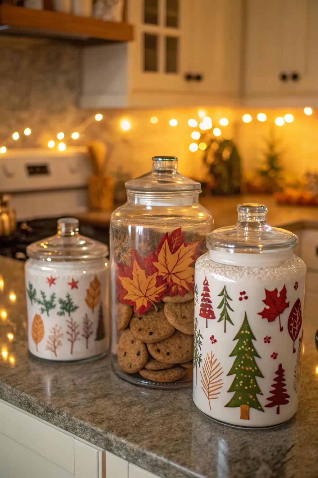 Seasonal themes imbue celebratory sentiments within your culinary space.