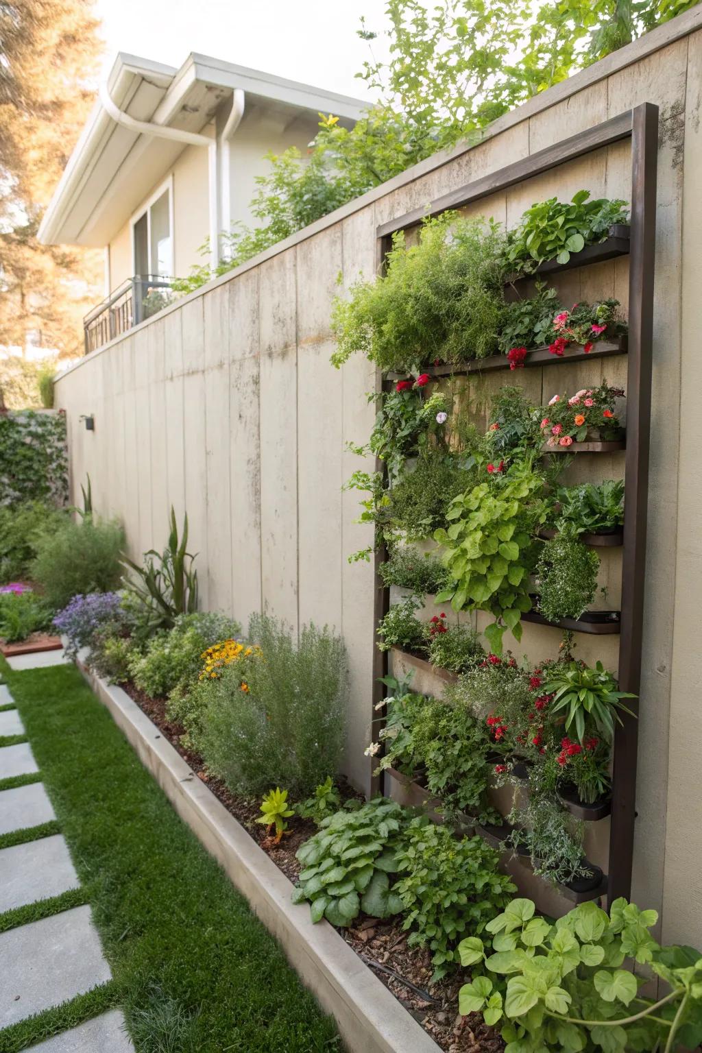 Climbing gardens are just right for maximizing space.