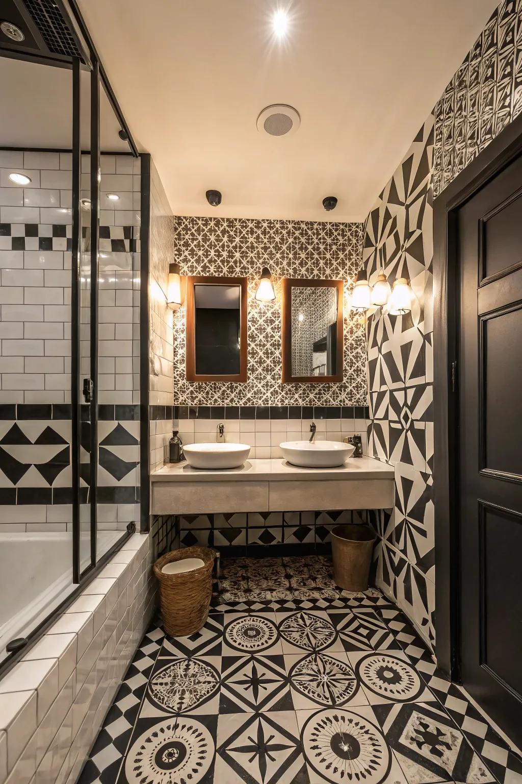 Create an impact with striking shades and patterns.