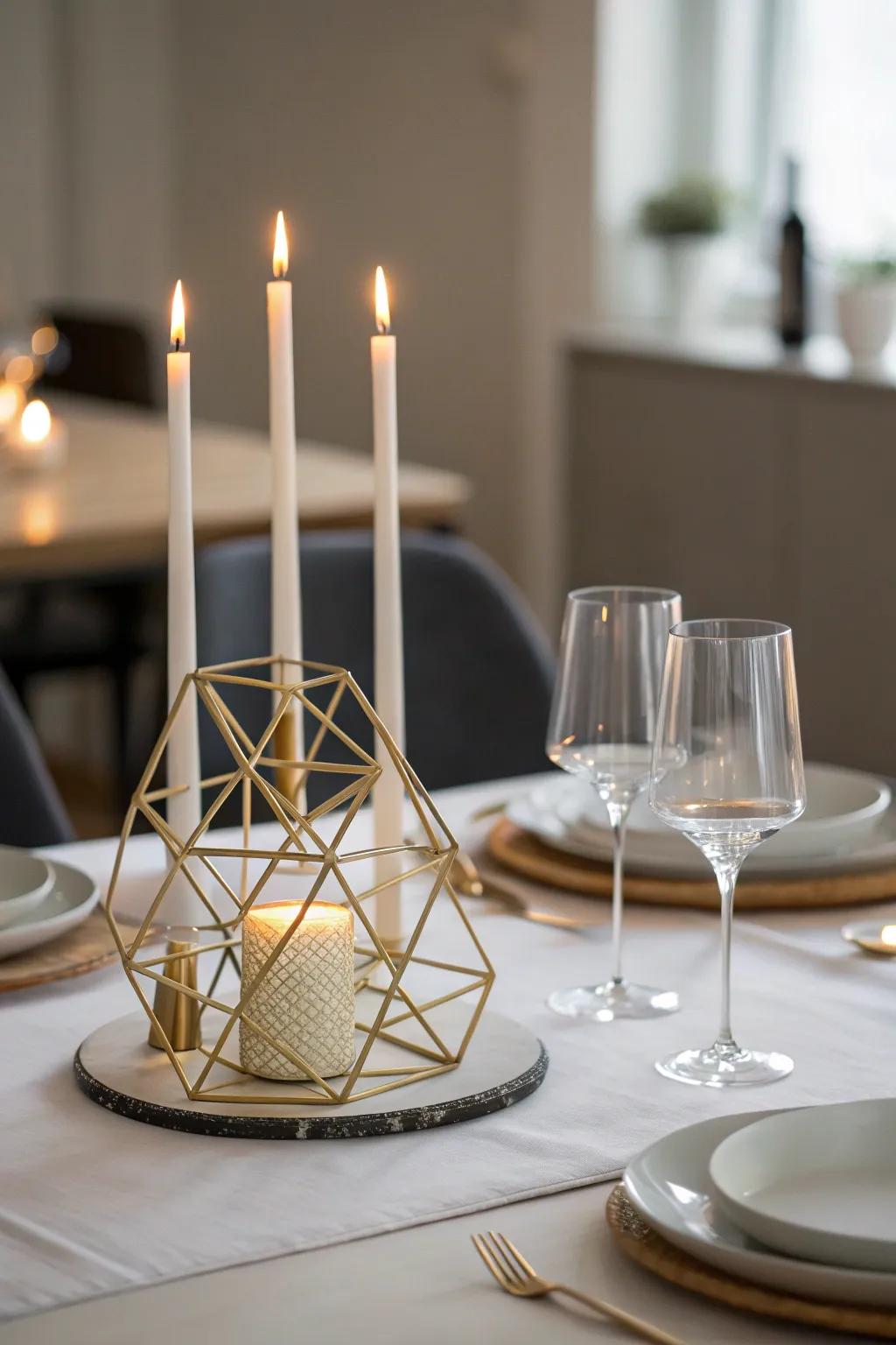 Shape forming candle art infuses a modern sensibility.