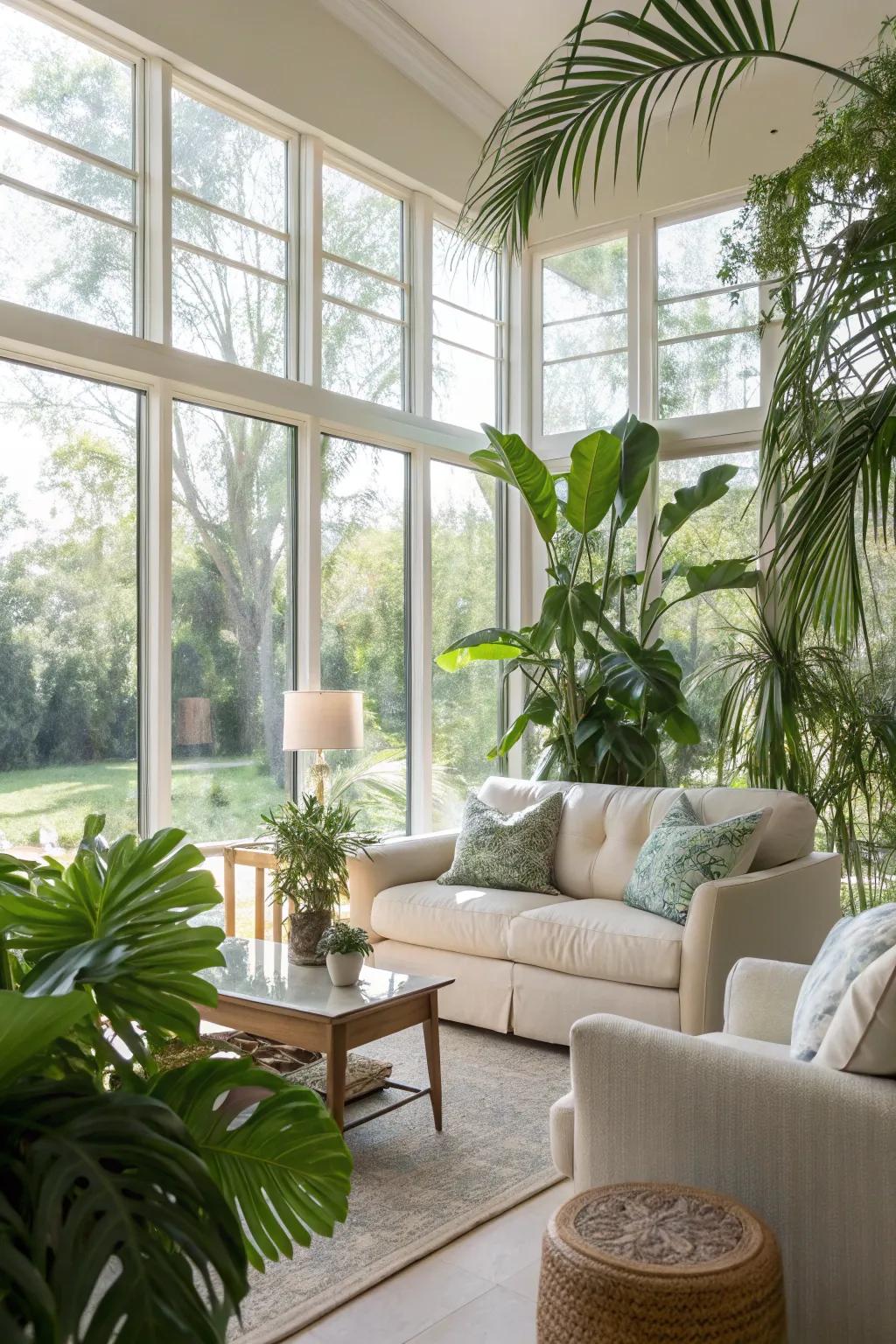 Natural light amplifies the vibrancy of your living room.