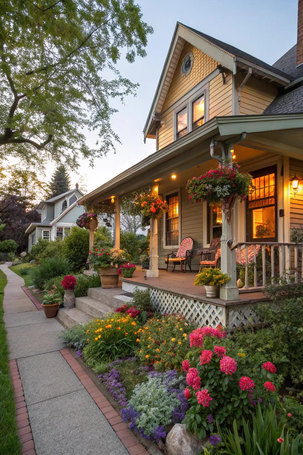 Extend a warm invitation with a cozy and inviting home exterior.