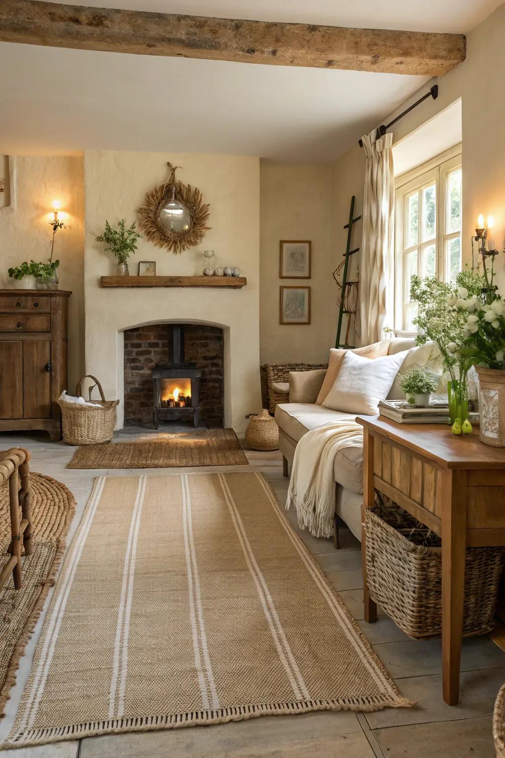 Raw textures fashion a rich and welcoming atmosphere.