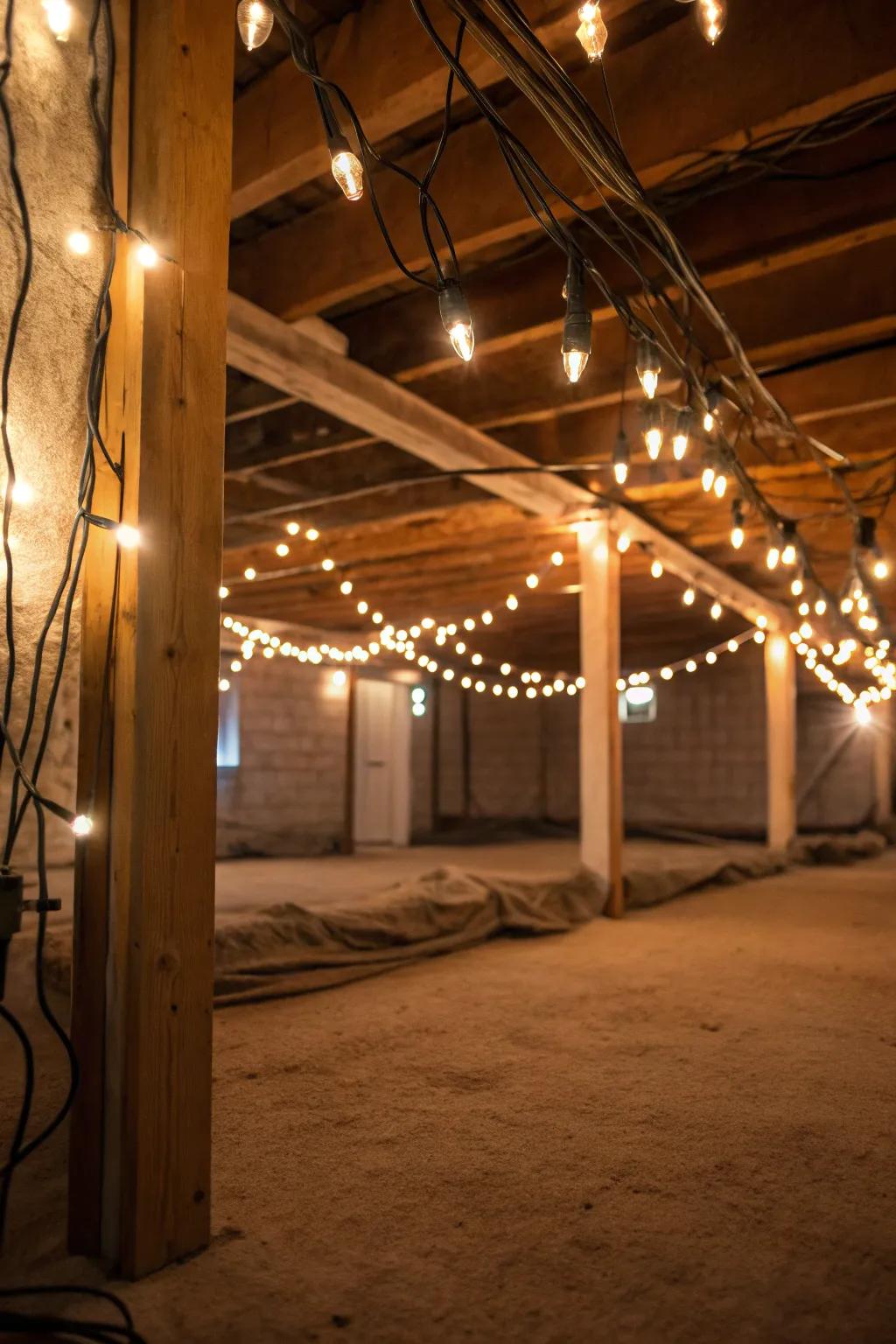 Create a charming atmosphere with linked lights.
