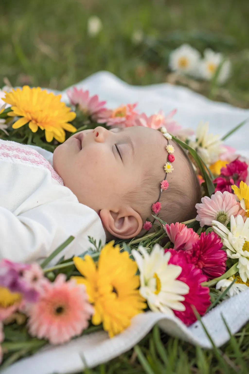 Nature's splendor immortalized alongside your precious treasure.